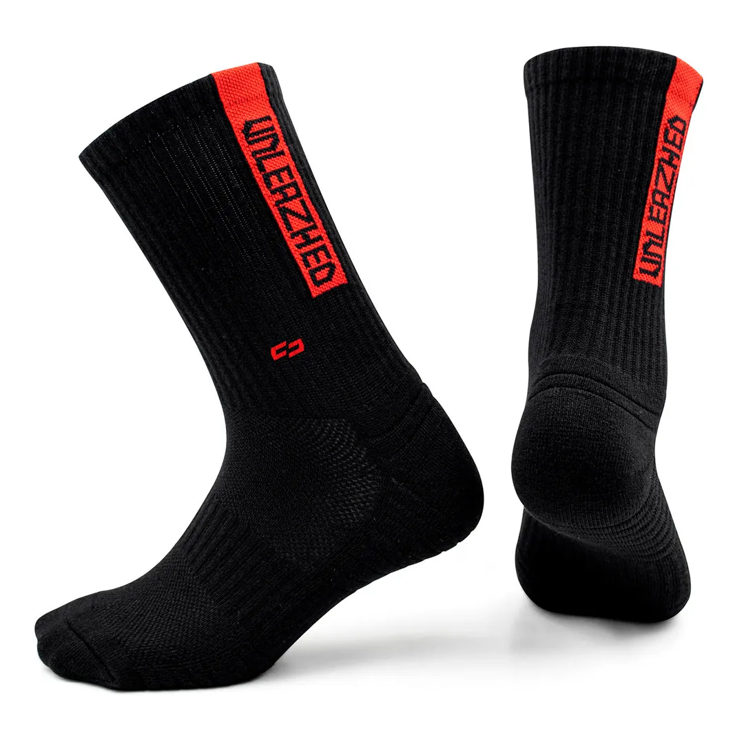 MTB Socken snazy black-red - Unleazhed