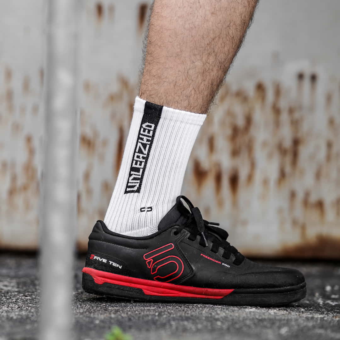 MTB Socks snazy white-black - Unleazhed